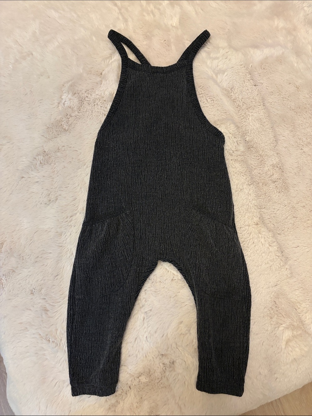 ZARA BABY | Charcoal/Black Stretchy Overalls